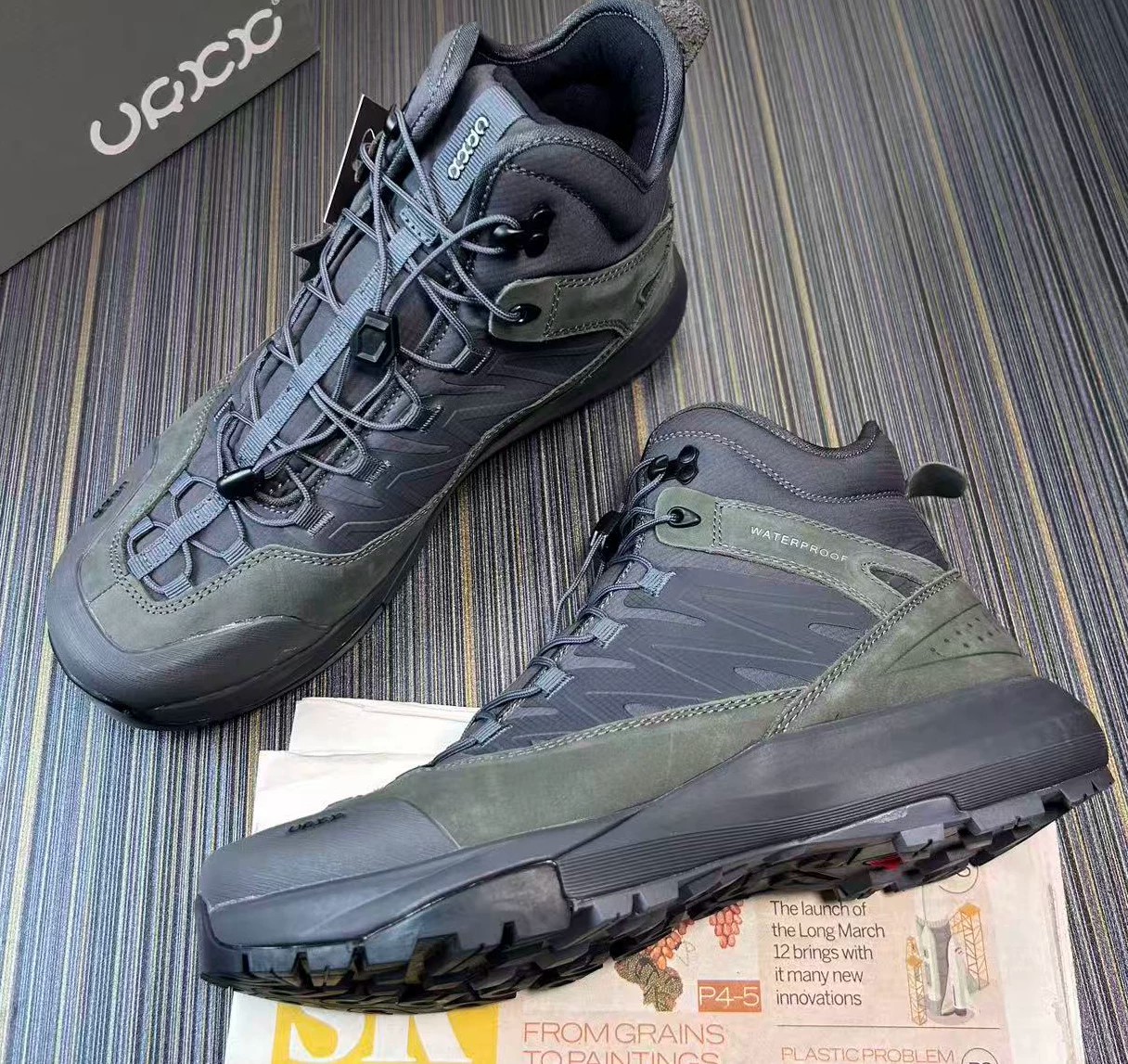 High Top Hiking Leather Shoes  - Streetwear Brand Designs ulasan dan harga