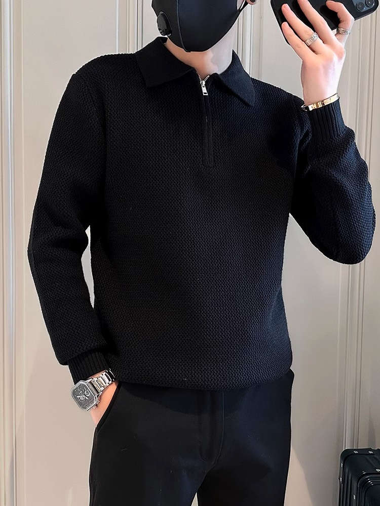 Slim Fit Men's Knitted Sweater - Streetwear Brand Designs ulasan dan harga
